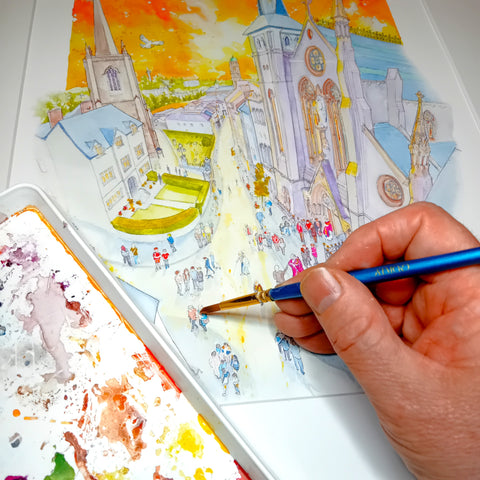 St Michael's Enniskillen, 150 years Anniversary Edition.  Make the art your own, add yourself or a loved one right into the picture.