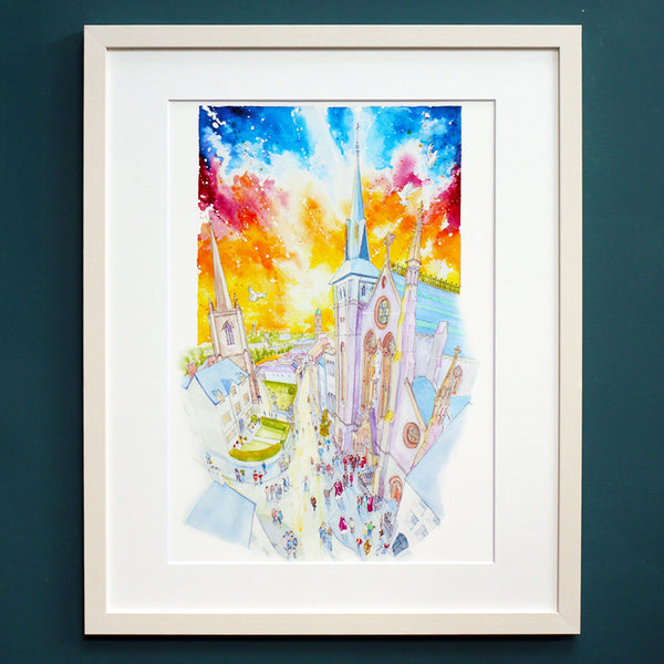 St Michael's Enniskillen, 150 years Anniversary Edition.  Make the art your own, add yourself or a loved one right into the picture.