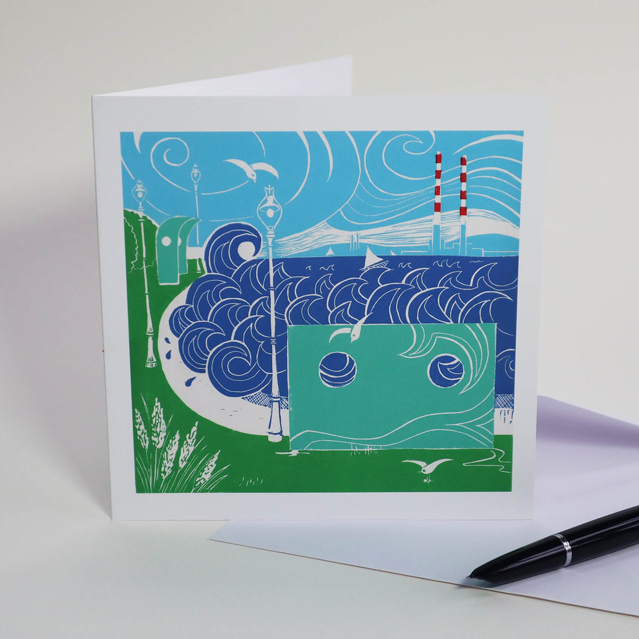 Greeting Card - "The Waves Roll In" Clontarf