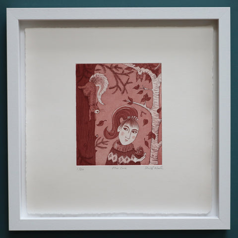 "Pine Cone"  Framed etching with aquatint - Sinéad Woods